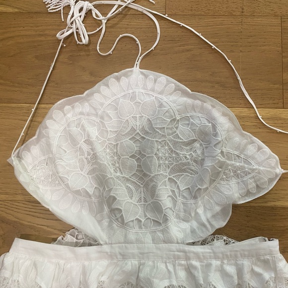 Farm Rio Richelieu midi dress with beaded tie straps size XL NWT - Picture 3 of 7